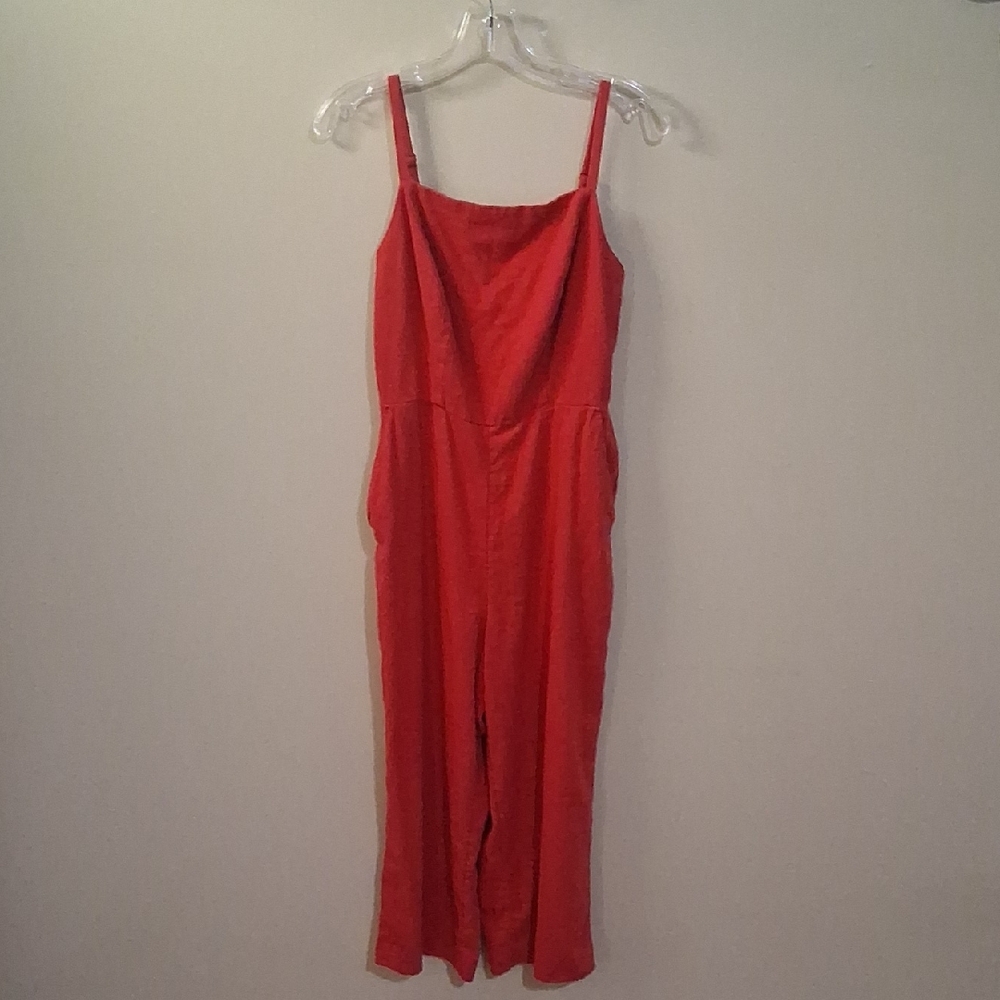 Old Navy Red Spaghetti Strap Jumpsuit